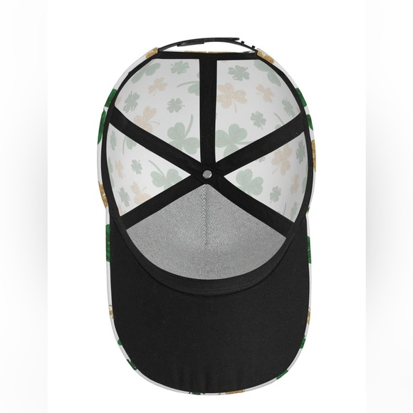 NWT Cute Green & Gold Shamrock Clover St Patrick's Day Hats Women Baseball - Picture 3 of 4
